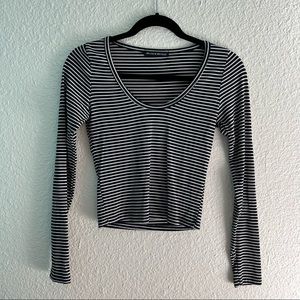 Striped Long Sleeve Brandy Melville Shirt